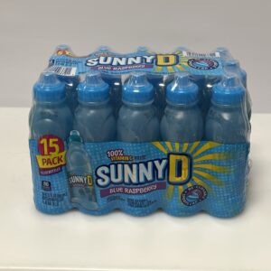 Sunny D Tangy original, blue raspberry flavored drink, 333 ml (Pack of 15)