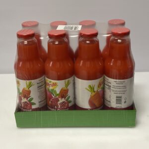 Dafruta Pomegranate and Carrot Juice, 750 ml (Pack of 8)