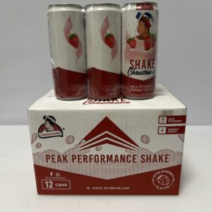 Shake Choucoune, strawberry flavor milk-powered energy boost drink (pack of 12)
