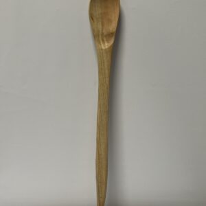 Solid hand-carved wooden spoon