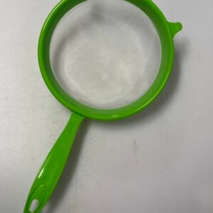 Green plastic mesh strainer