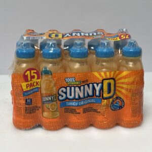Sunny D Tangy original, orange flavored drink, 333 ml (Pack of 15)