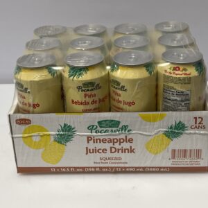 Pocasville Pineapple Juice, 490ml (Pack of 12)