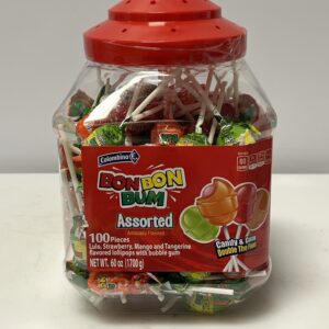 Colombina Bonbon Bum Assorted, 1700 g (Pack of 100 units)