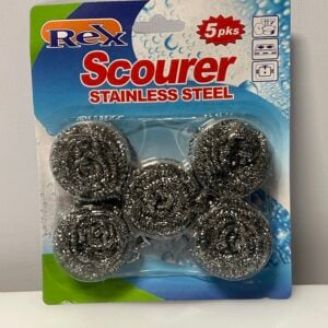Rex stainless steel scourer (Pack of 5)