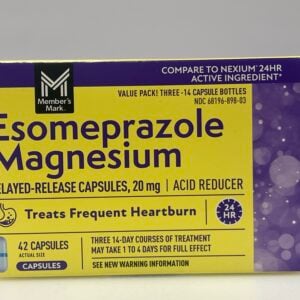 Esomeprazole magnesium, 20 mg